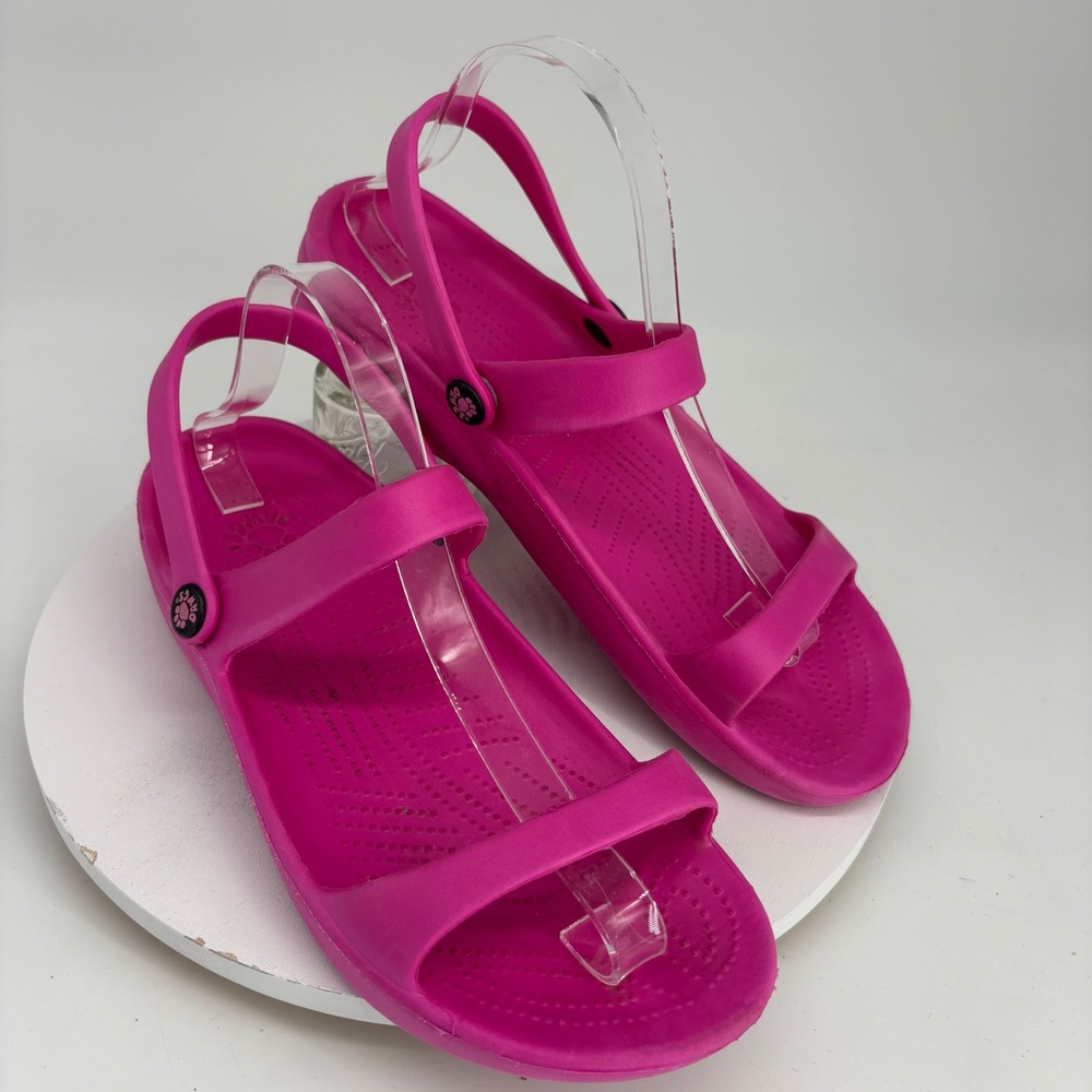 Dawgs Z Sandal Women Sz 10 Pink Swim Summer Strappy Lightweight Comfort Slip On